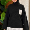 Lace Pocket Detail Knit Tunic Anthracite - immagine 3