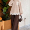 Lace Pocket Detail Knit Tunic Beige - immagine 2
