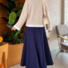 Lace-Accented Basic Tunic Beige – Image 4