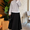 Lace-Accented Basic Tunic Grey – Image 2