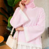 Lace-Accented Basic Tunic Pink – Image 3