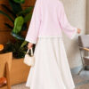 Lace-Accented Basic Tunic Pink – Image 4