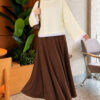 Lace-Accented Basic Tunic Yellow - immagine 2