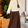 Lace-Accented Basic Tunic Yellow - immagine 4