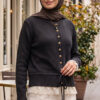 Lace-Trimmed Button-Up Knit Cardigan Brown - Afbeelding 5