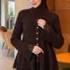 Lace-Trimmed Two-Piece Set with Hem Edge Brown - Image 2