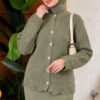 Lace-Embroidered Stone-Buttoned Two-Piece Outfit with Hem Edge Hazel – Image 2