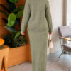 Lace-Embroidered Stone-Buttoned Two-Piece Outfit with Hem Edge Hazel – Image 4