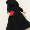 Lace Trimmed Double Sailor Collar Two-Piece Set Black