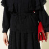 Lace Trimmed Double Sailor Collar Two-Piece Set Black – Image 4