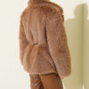 Leather Belted Fur Coat Latte – Bild 3