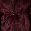 Leather Belted Fur Coat Purple - Image 4