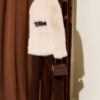 Faux Leather Belted Fur-Trimmed Coat Beige – Bild 3