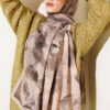 Patterned Bamboo French Terry Shawl Beige