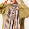 Patterned Bamboo French Terry Shawl Beige - Image 2