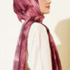Patterned Bamboo French Terry Shawl Burgundy – Bild 3