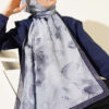 Patterned Bamboo French Terry Shawl Smoke