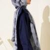 Patterned Bamboo French Terry Shawl Smoke – Bild 3