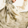Patterned Bamboo French Terry Shawl Khaki