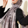 Patterned Bamboo French Terry Shawl Sand Beige