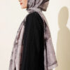 Patterned Bamboo French Terry Shawl Sand Beige - الصورة 3