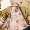Patterned Bamboo French Terry Shawl Navy Blue – Bild 5