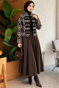 Alternative view of Patterned Button Detail Knit Cardigan Black