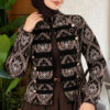 Patterned Button Detail Knit Cardigan Black - الصورة 3