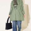 Patterned Gold-Button Mercerized Tunic Hazel - Afbeelding 2