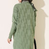 Patterned Gold-Button Mercerized Tunic Hazel - Afbeelding 3