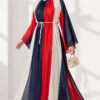 Patterned Belted Wide Sleeve Dress Assorted 2 – Bild 2