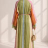 Patterned Belted Wide Sleeve Dress Assorted Colors – Bild 3