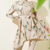 Patterned Belted Tunic Set Green – Image 2