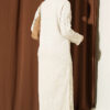 Patterned Knitted Hair Cable Dress Beige - Image 3