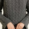 Patterned Knitted Hair Cable Dress Smoke - Imagen 4