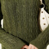 Patterned Knitted Hair Cable Dress Khaki - Imagen 4