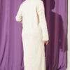 Patterned Knitted Hair Cable Dress Cream - Imagen 3