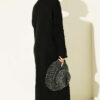 Patterned Knitted Hair Cable Dress Black - Imagen 3