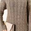 Patterned Knitted Hair Cable Dress Mink – Bild 4