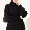 ⁦V-Neck Pocket Knit Cardigan Black⁩ - الصورة ⁦3⁩