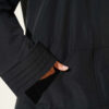Ribbed High-Collar Zip-Up Coat Black – Bild 4