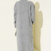 High Neck Ribbed Knit Dress Grey - الصورة 3