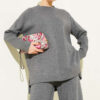 Stitch Detail Basic Knit Two-Piece Set Smoke - immagine 2