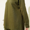 Stitch Detail Basic Knit Two-Piece Set Khaki - Afbeelding 4