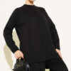 Stitch Detail Basic Knit Two-Piece Set Black – Image 2