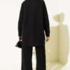 Stitch Detail Basic Knit Two-Piece Set Black – Image 3