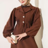 Button-Detail Jacket and Top Set Chestnut – Bild 2