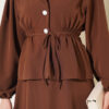 Button-Detail Jacket and Top Set Chestnut – Bild 4