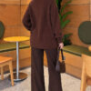 Button-Detailed Bearded Cardigan Brown - Image 4