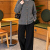 Button-Detailed Bearded Cardigan Slate Grey – Bild 2